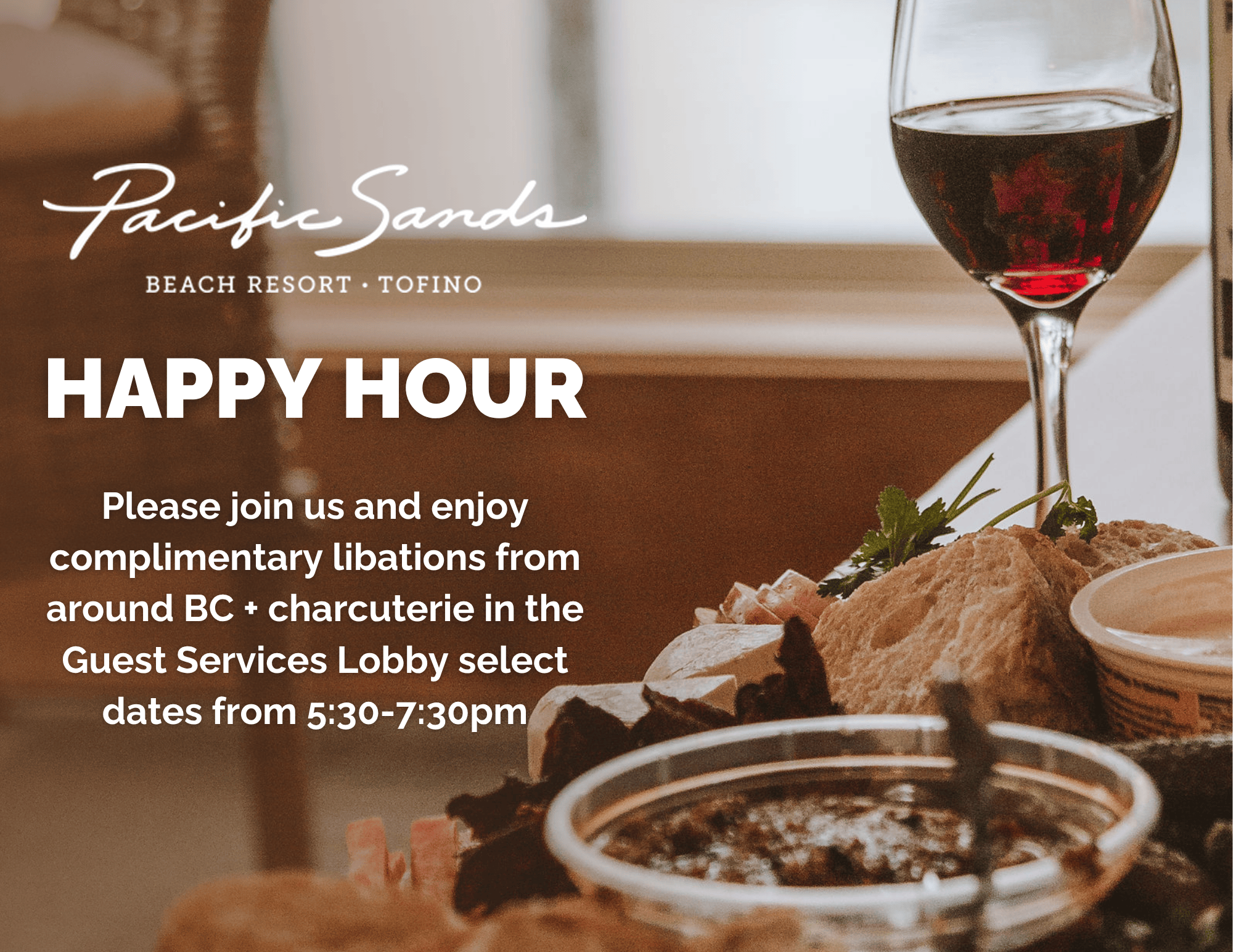 Happy Hour Image for Pacific Sands Beach Resort's off season tasting