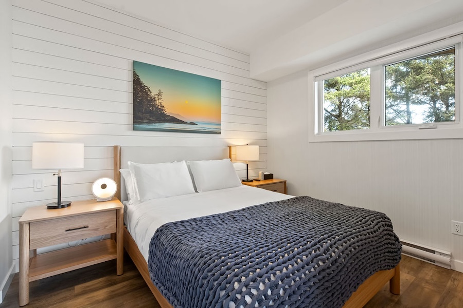 “When we designed the Tofino collection, we were inspired by the incredible natural landscapes of the town and could only dream that one day our furniture would find its way to bedrooms along the Pacific Ocean,” notes Albert Chow, co-founder and CEO of Silk & Snow.